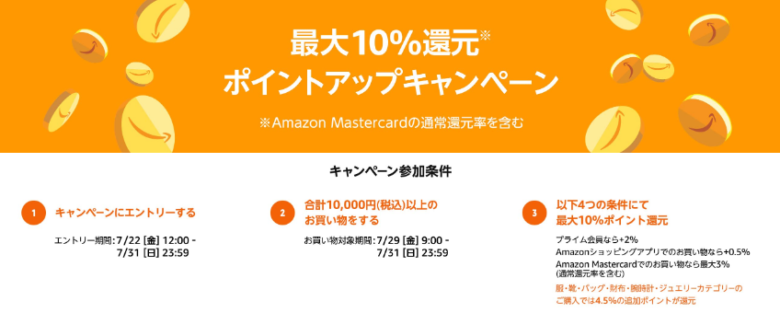 Amazonタイムセール祭り2022年7月_ポイントアップキャンペーン説明