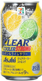 クリアクーラーストロング レモン＆ライムサワー 350ml 正面画像